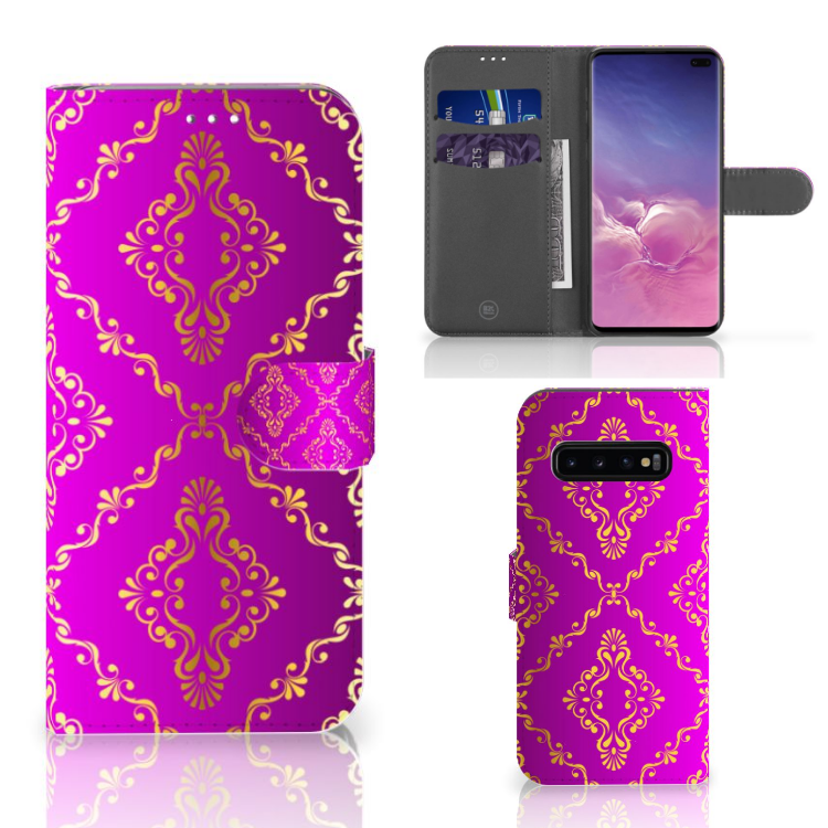 Wallet Case Samsung Galaxy S10 Plus Barok Roze