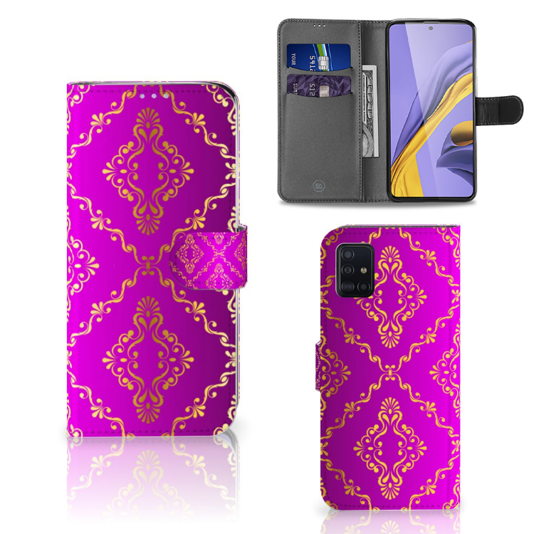 Wallet Case Samsung Galaxy A51 Barok Roze