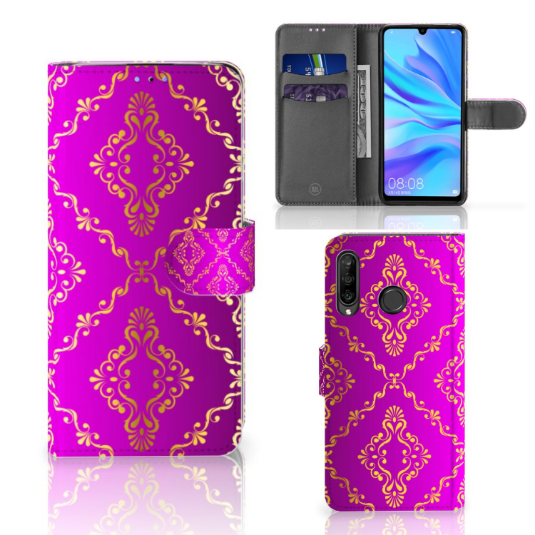 Wallet Case Huawei P30 Lite (2020) Barok Roze