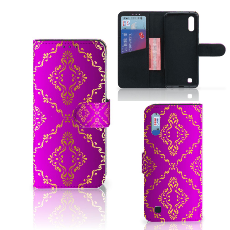 Wallet Case Samsung Galaxy M10 Barok Roze