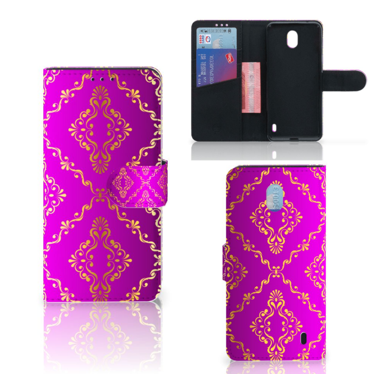 Wallet Case Nokia 1 Plus Barok Roze