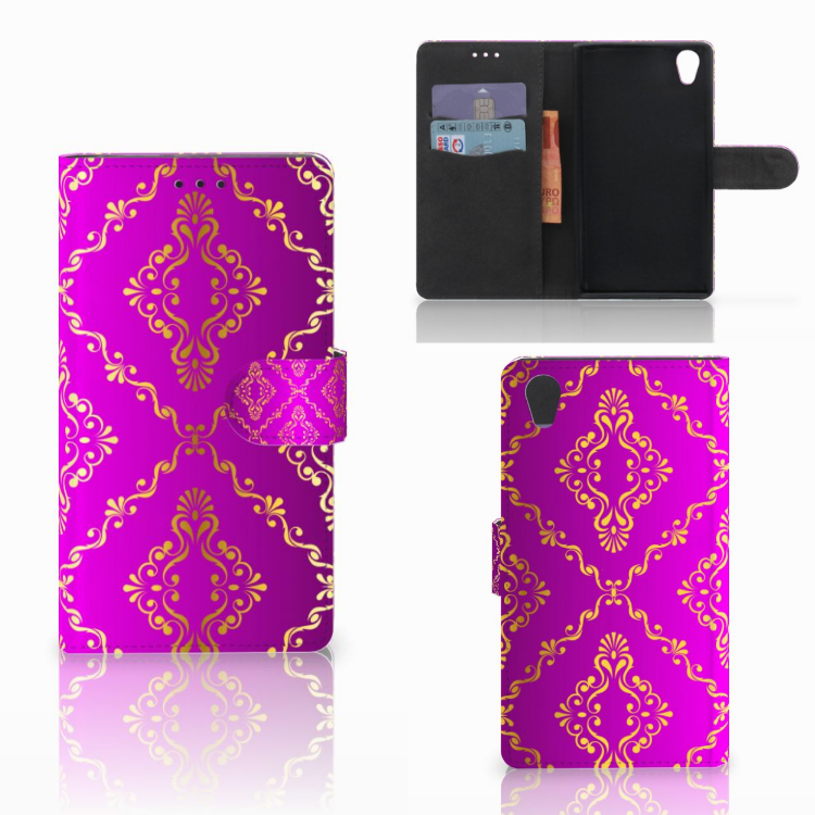Wallet Case Sony Xperia L1 Barok Roze