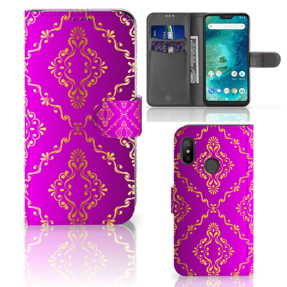 Wallet Case Xiaomi Mi A2 Lite Barok Roze