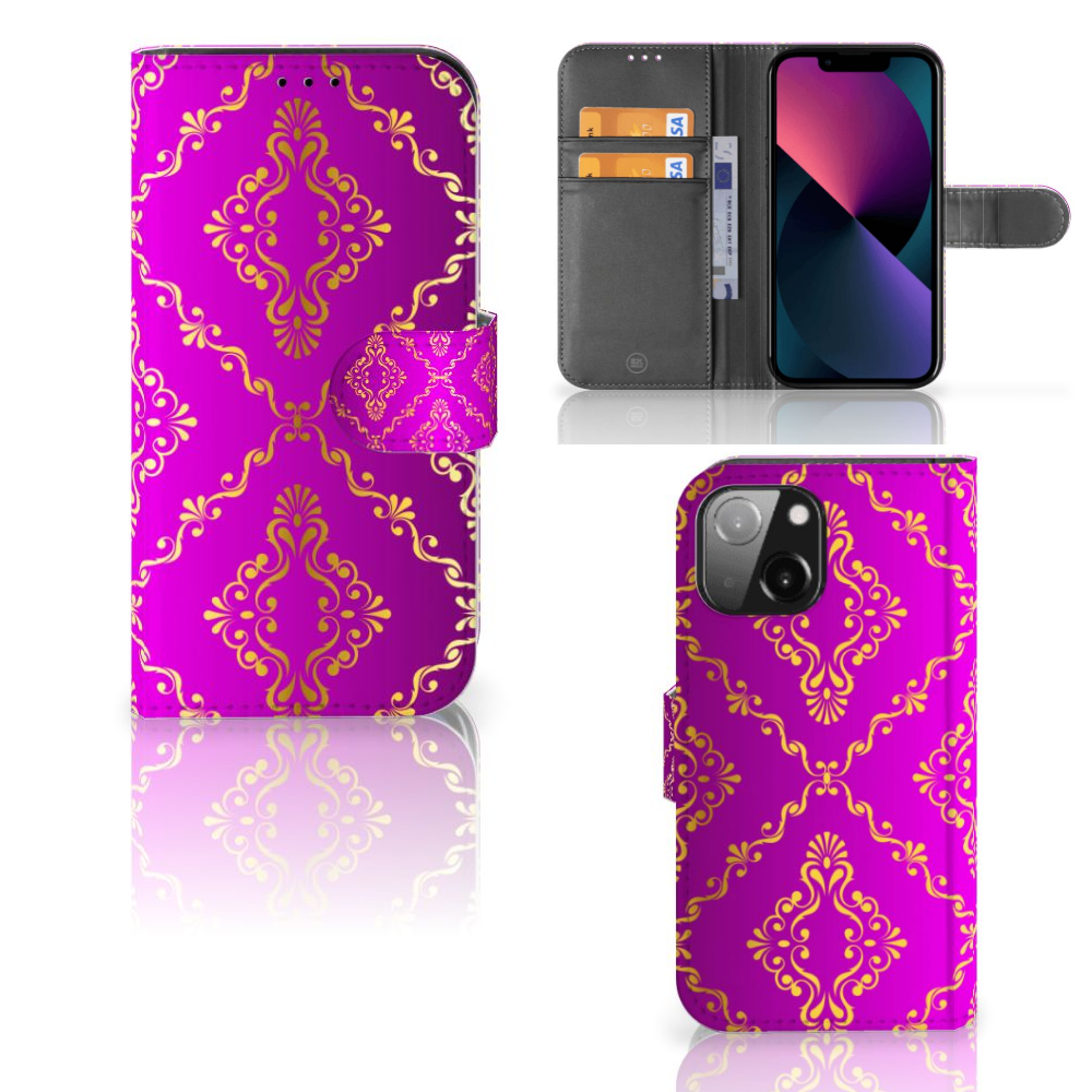 Wallet Case iPhone 13 Mini Barok Roze