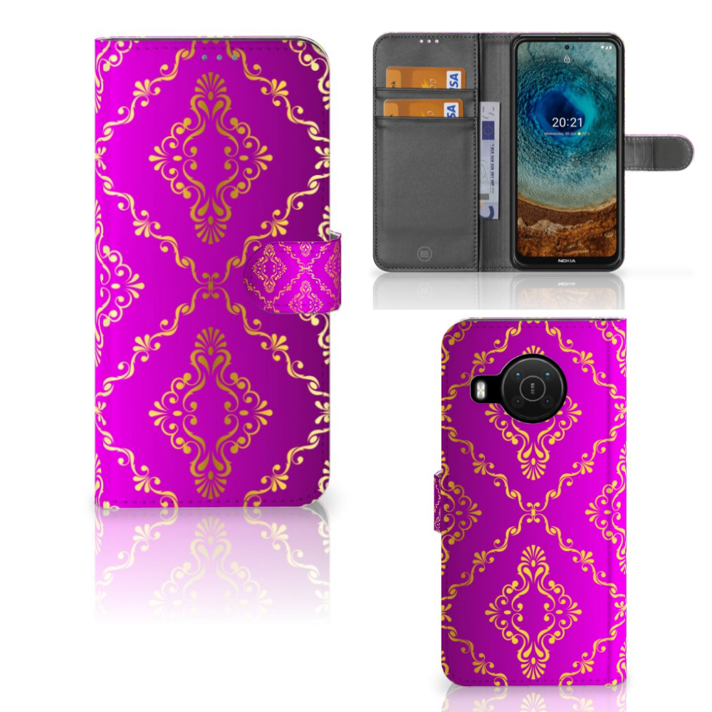 Wallet Case Nokia X10 | Nokia X20 Barok Roze