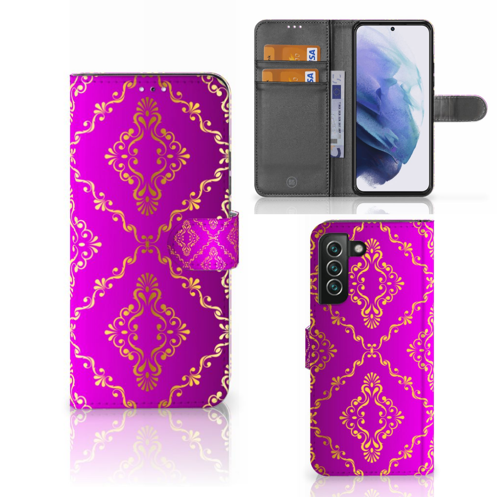 Wallet Case Samsung Galaxy S22 Plus Barok Roze