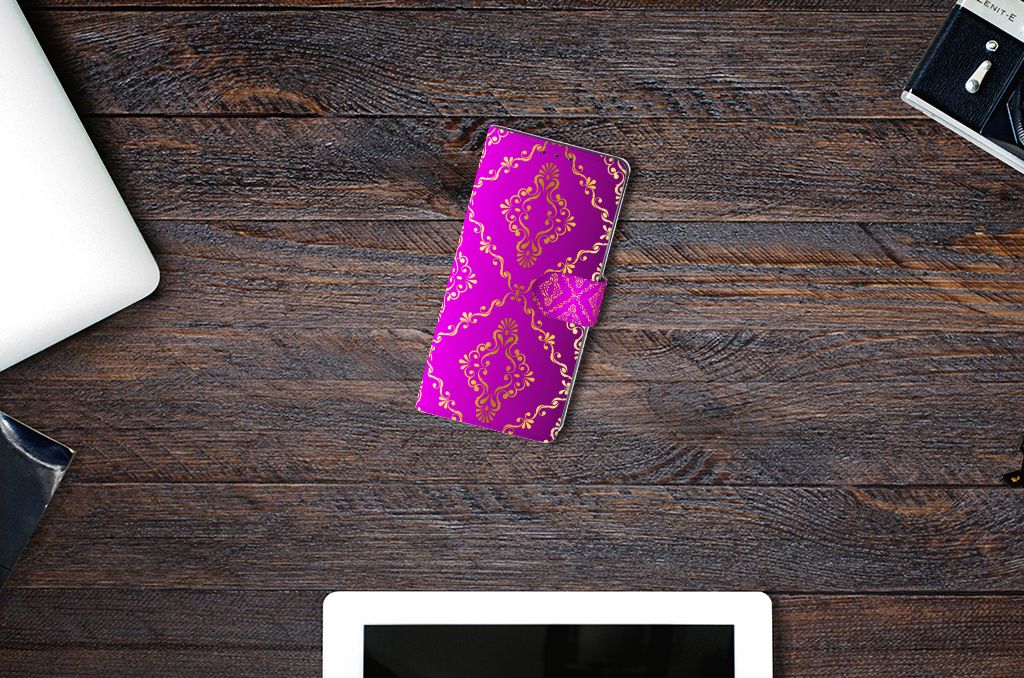Wallet Case Xiaomi Redmi Note9 Barok Roze