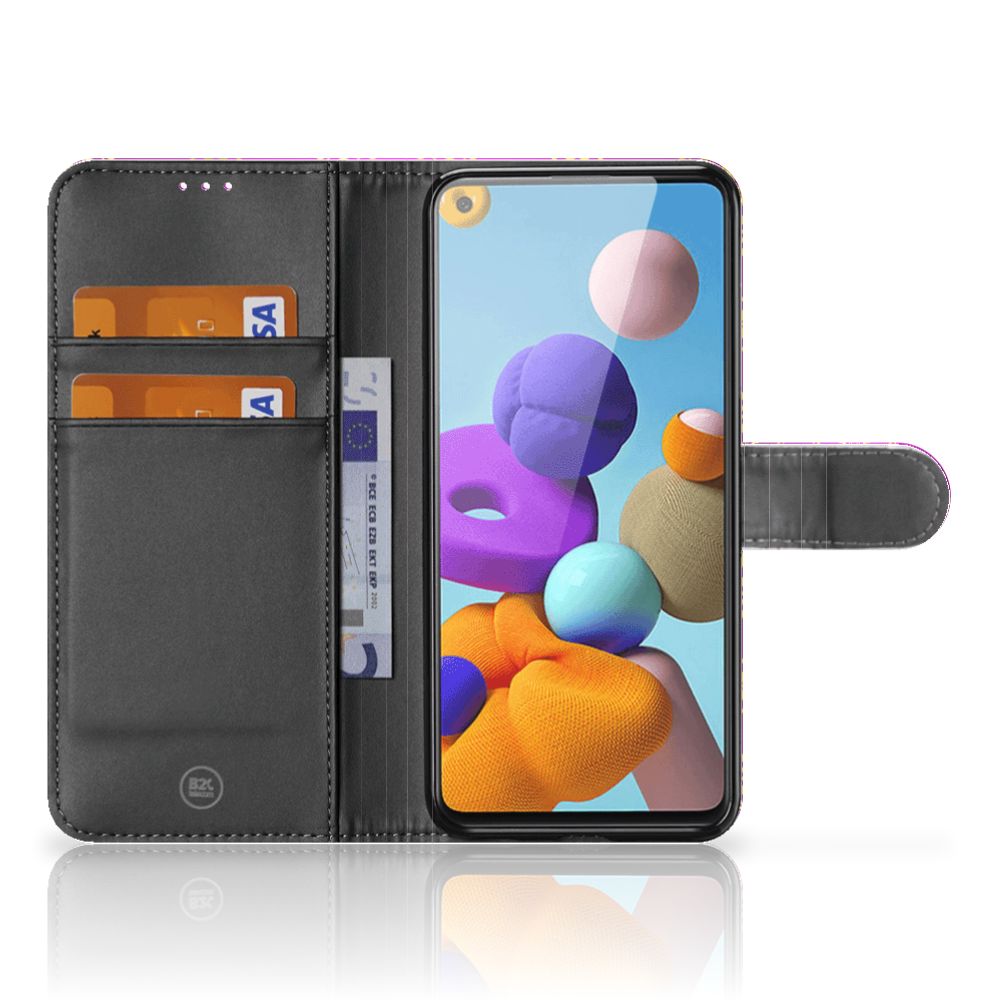 Wallet Case Samsung Galaxy A21s Barok Roze