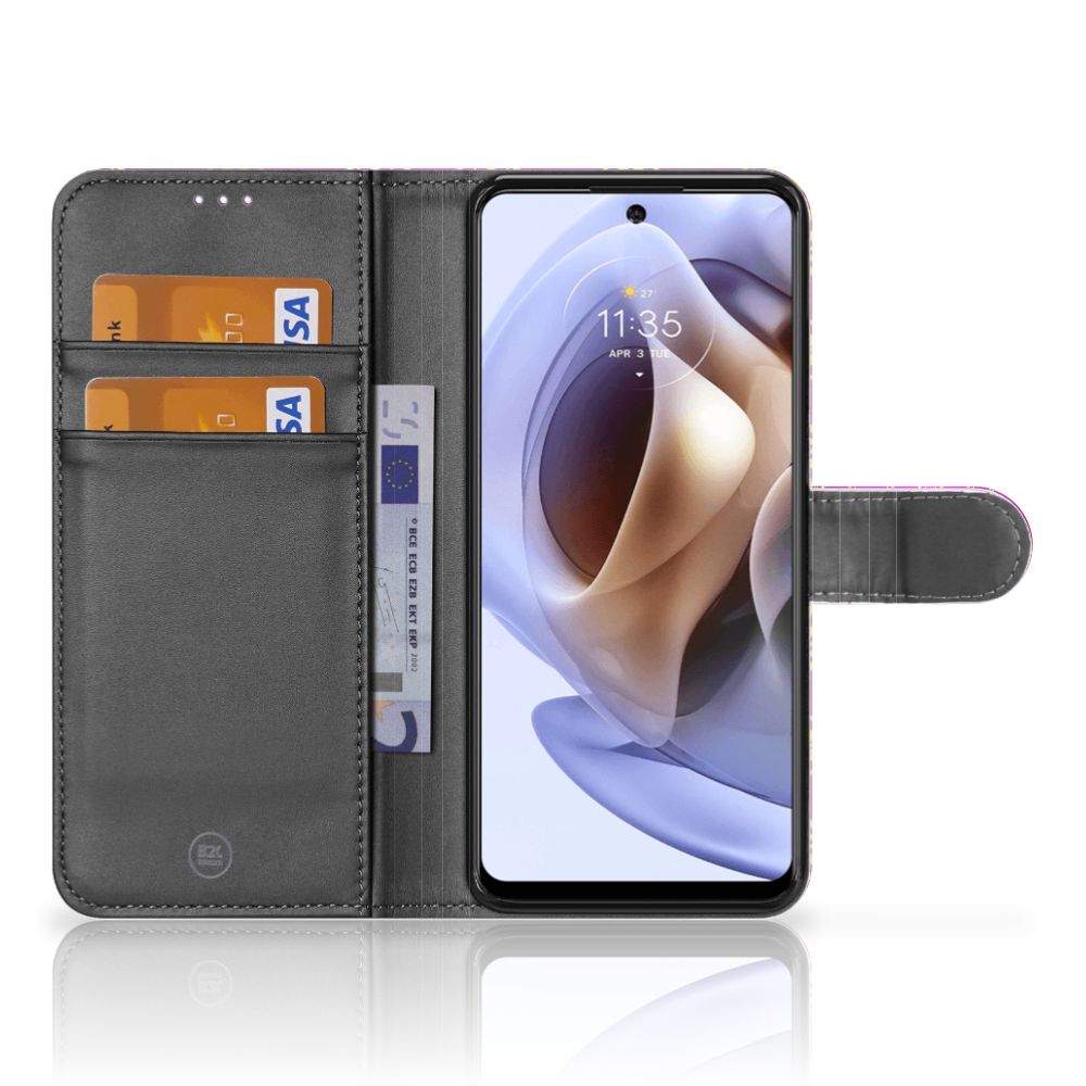 Wallet Case Motorola Moto G31 | G41 Barok Roze