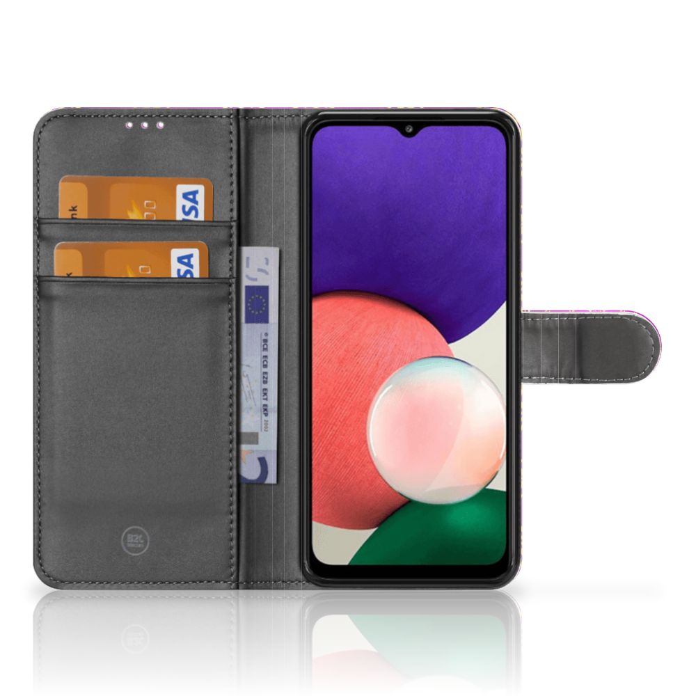 Wallet Case Samsung Galaxy A22 5G Barok Roze