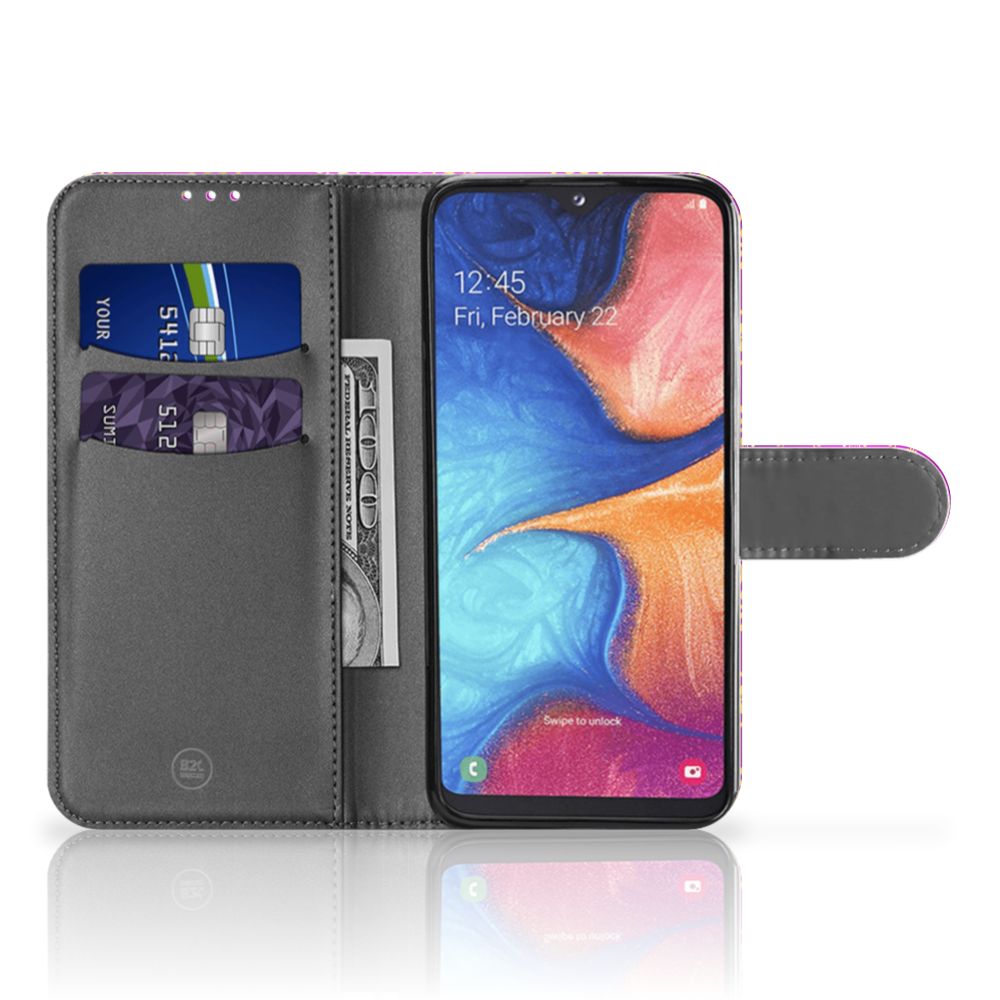 Wallet Case Samsung Galaxy A20e Barok Roze