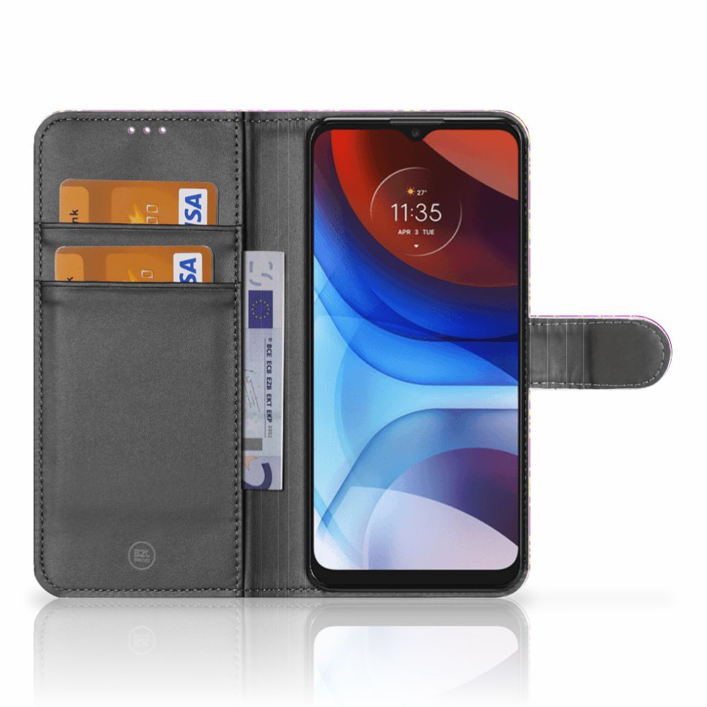 Wallet Case Motorola Moto E7i Power | E7 Power Barok Roze