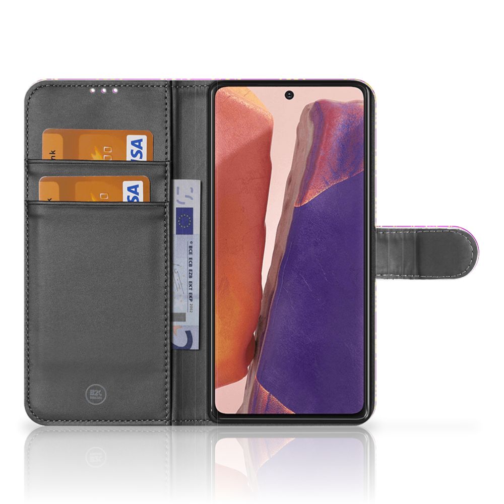 Wallet Case Samsung Galaxy Note 20 Barok Roze