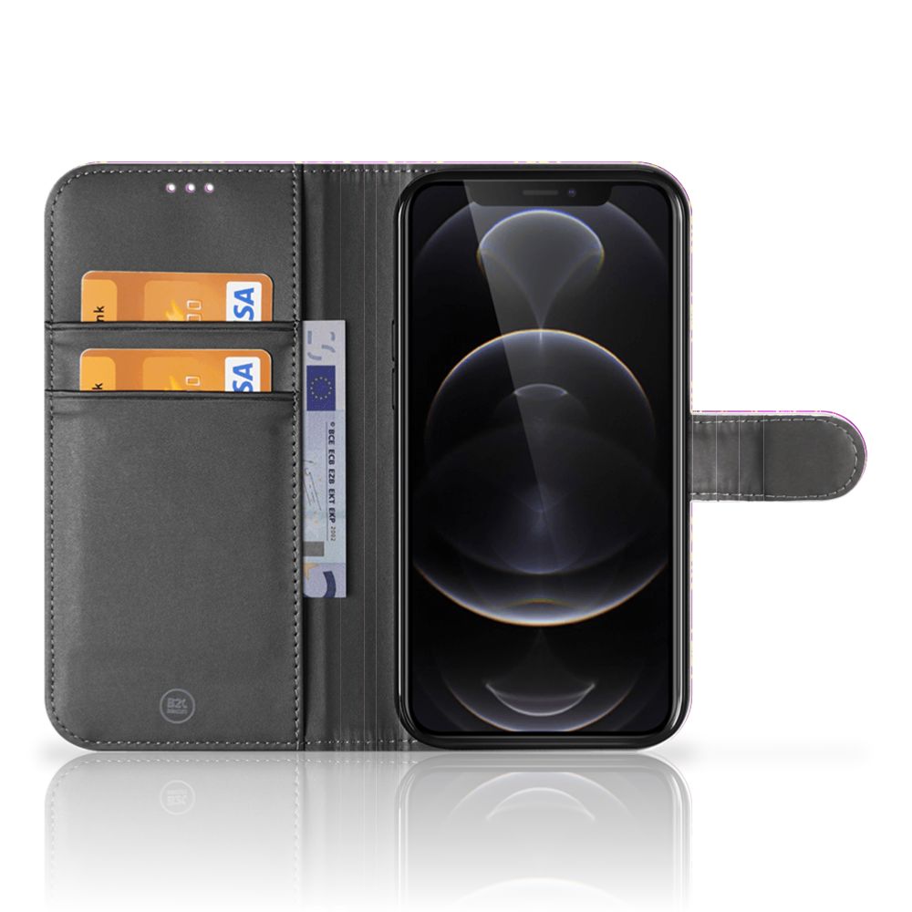 Wallet Case Apple iPhone 12 Pro Max Barok Roze