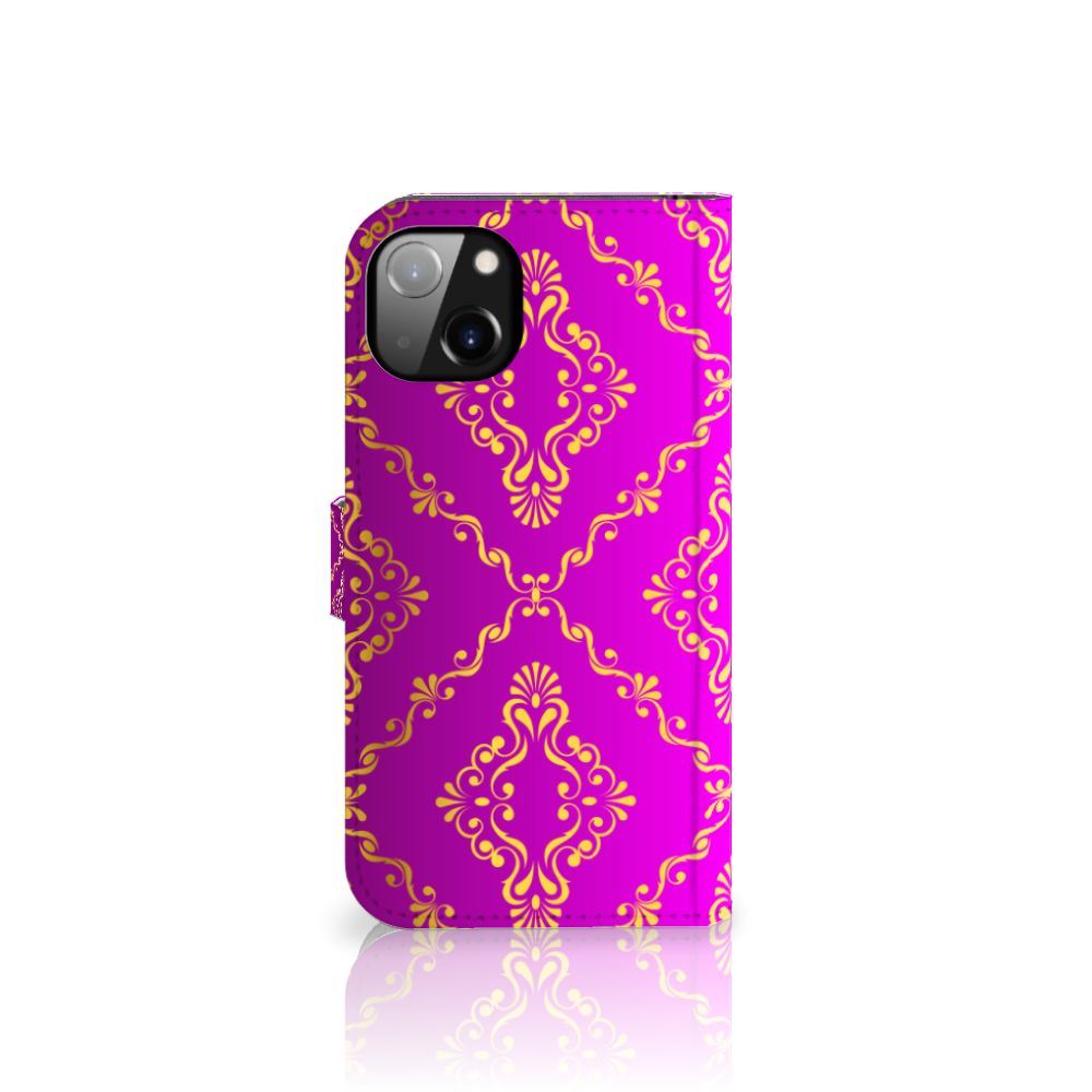 Wallet Case iPhone 14 Plus Barok Roze