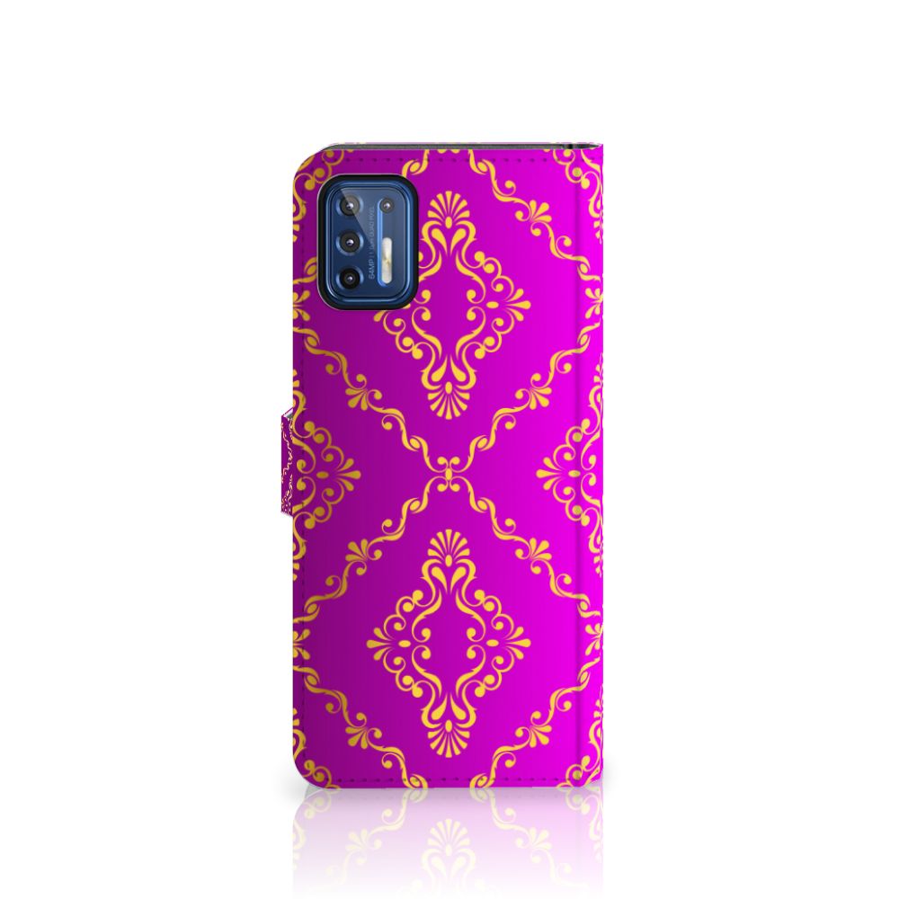 Wallet Case Motorola Moto G9 Plus Barok Roze
