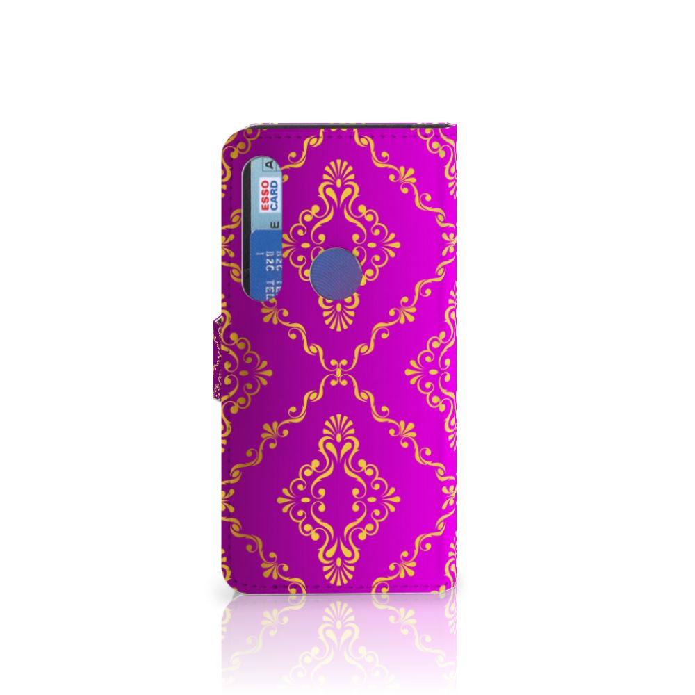 Wallet Case Motorola Moto G8 Plus Barok Roze