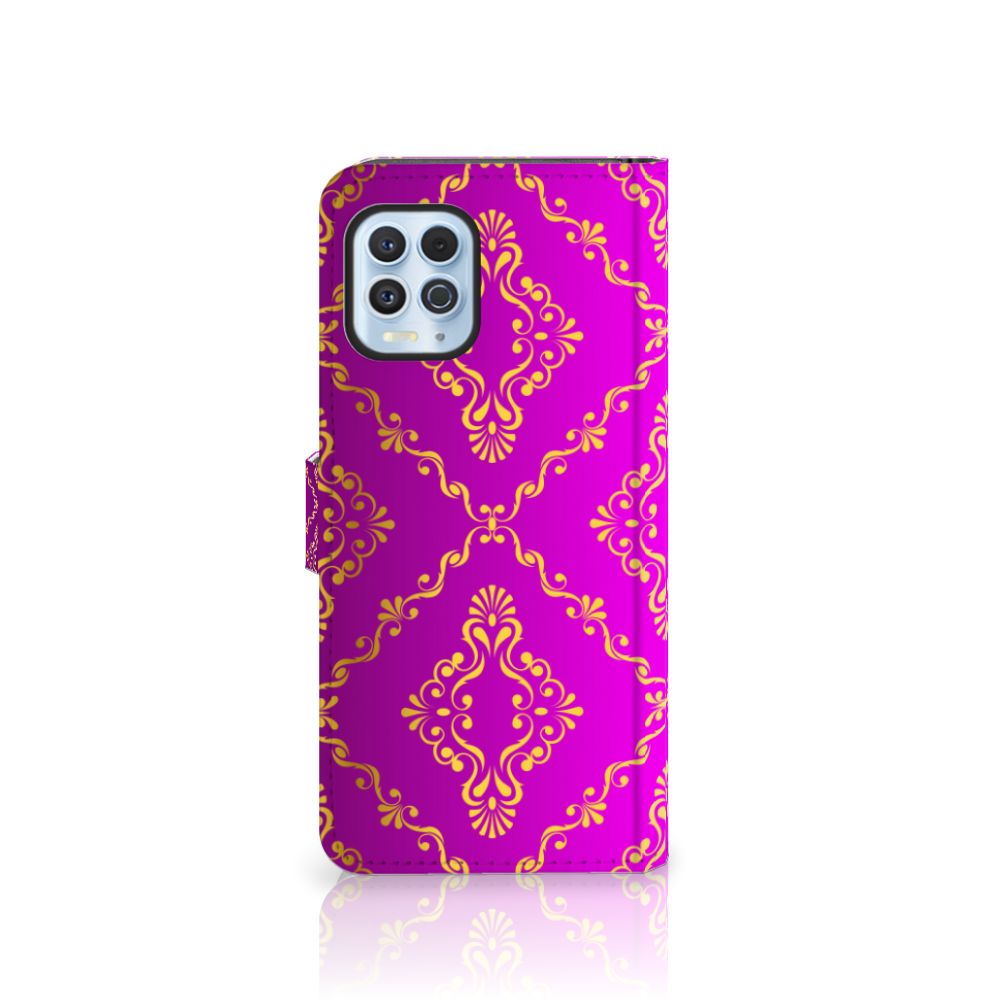 Wallet Case Motorola Moto G100 Barok Roze