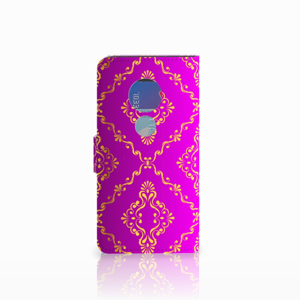 Wallet Case Motorola Moto G7 Play Barok Roze