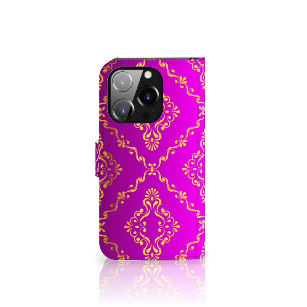Wallet Case iPhone 14 Pro Barok Roze