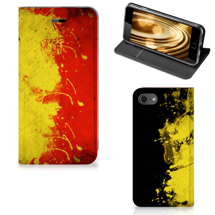 Apple iPhone 7 | 8 Standcase Hoesje Design Belgische Vlag