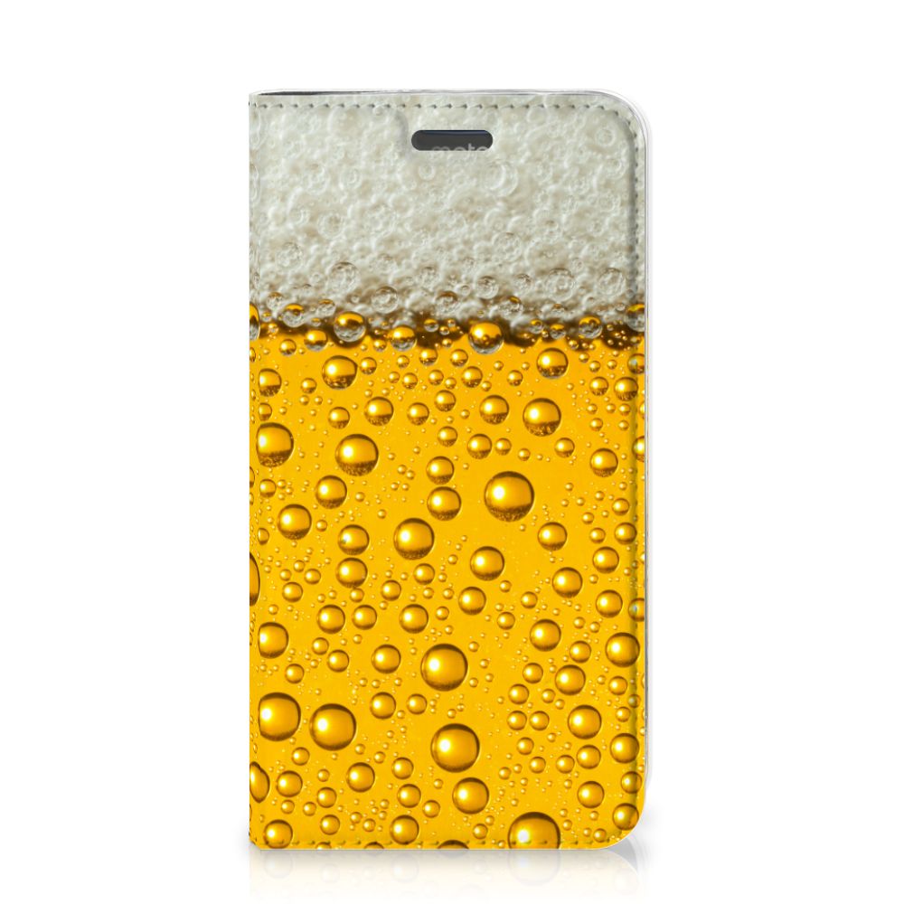 Motorola Moto C Plus Flip Style Cover Bier