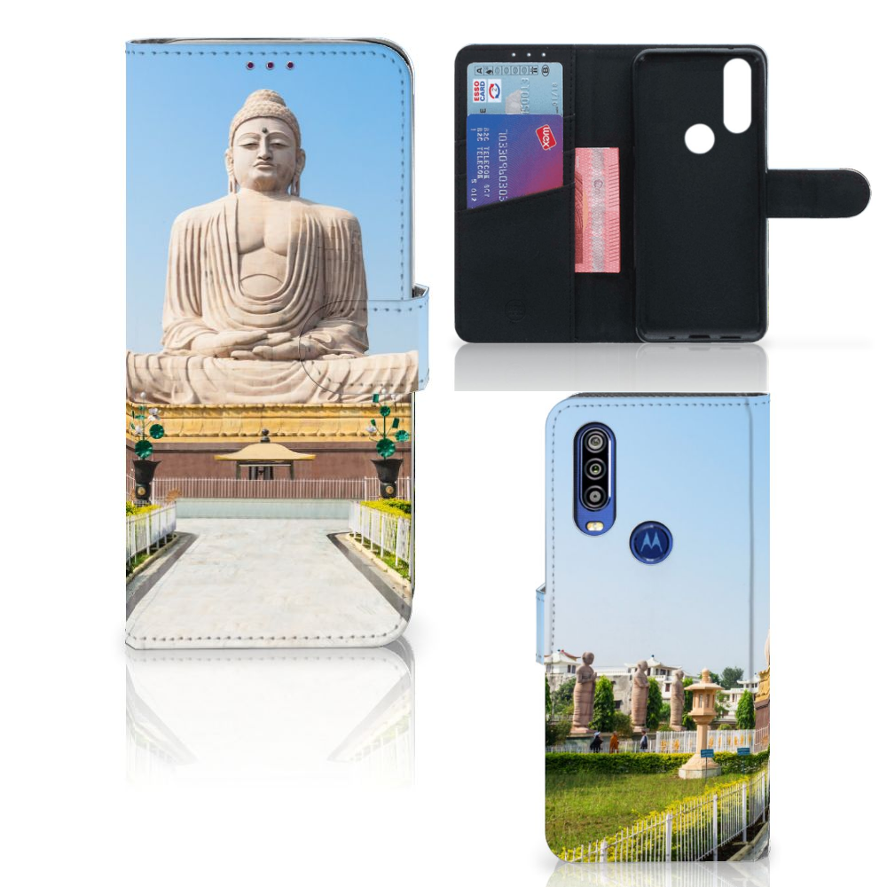 Motorola One Action Flip Cover Boeddha