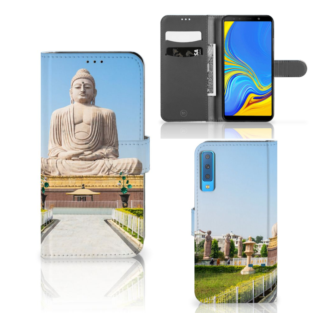 Samsung Galaxy A7 (2018) Flip Cover Boeddha
