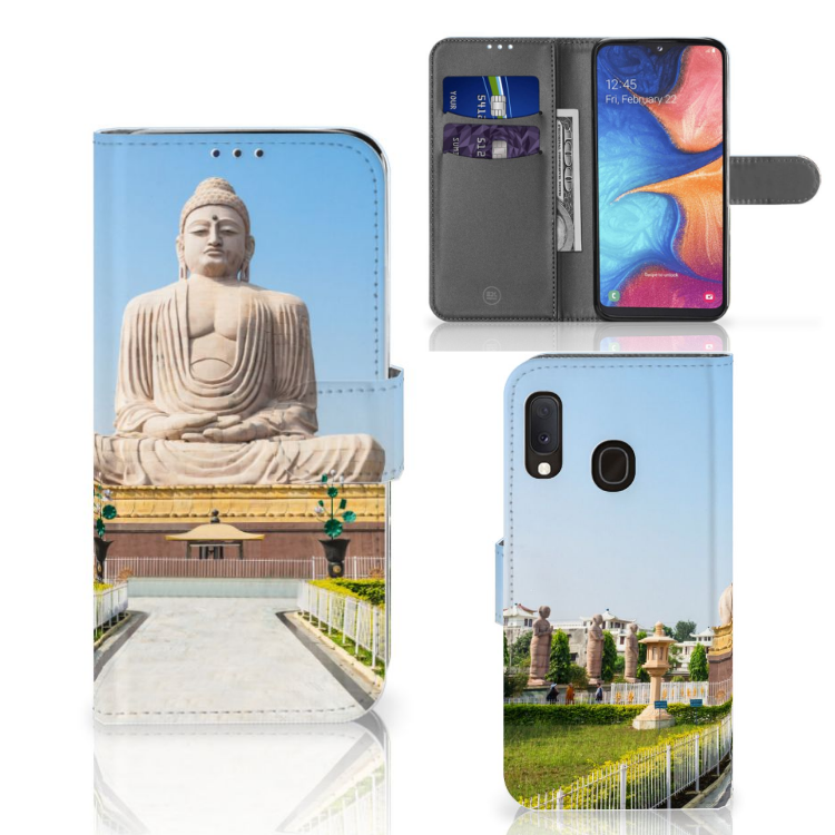 Samsung Galaxy A20e Flip Cover Boeddha