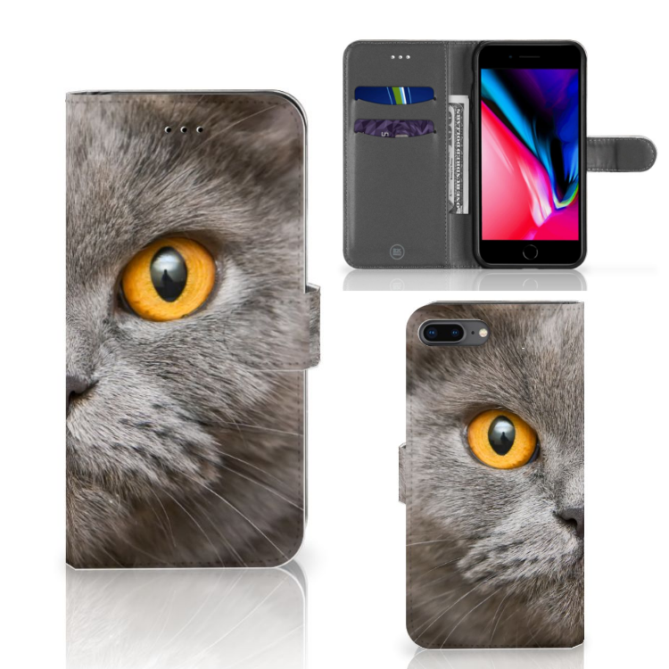 Apple iPhone 7 Plus Uniek Design Telefoonhoesje Britse Kat