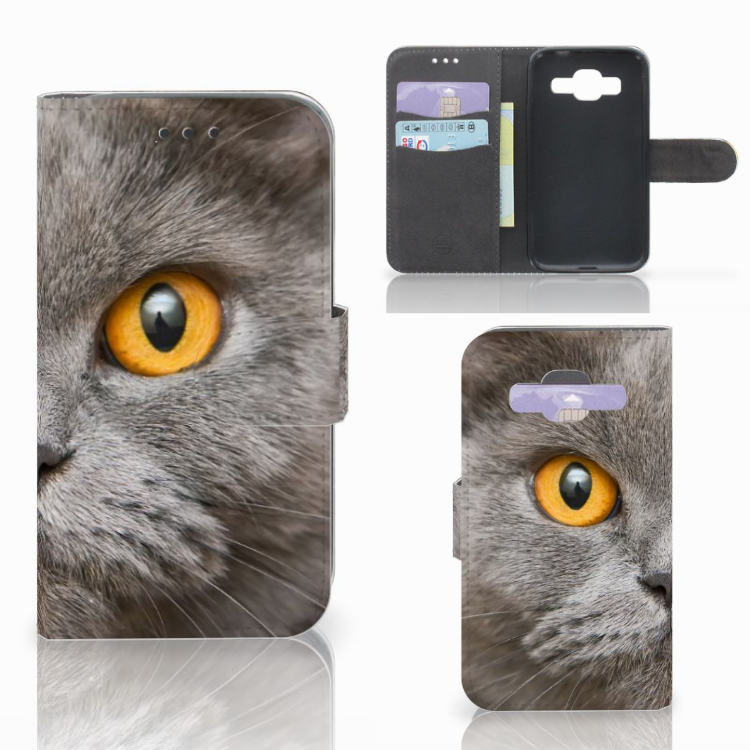 Samsung Galaxy Core Prime Uniek Design Hoesje Britse Kat