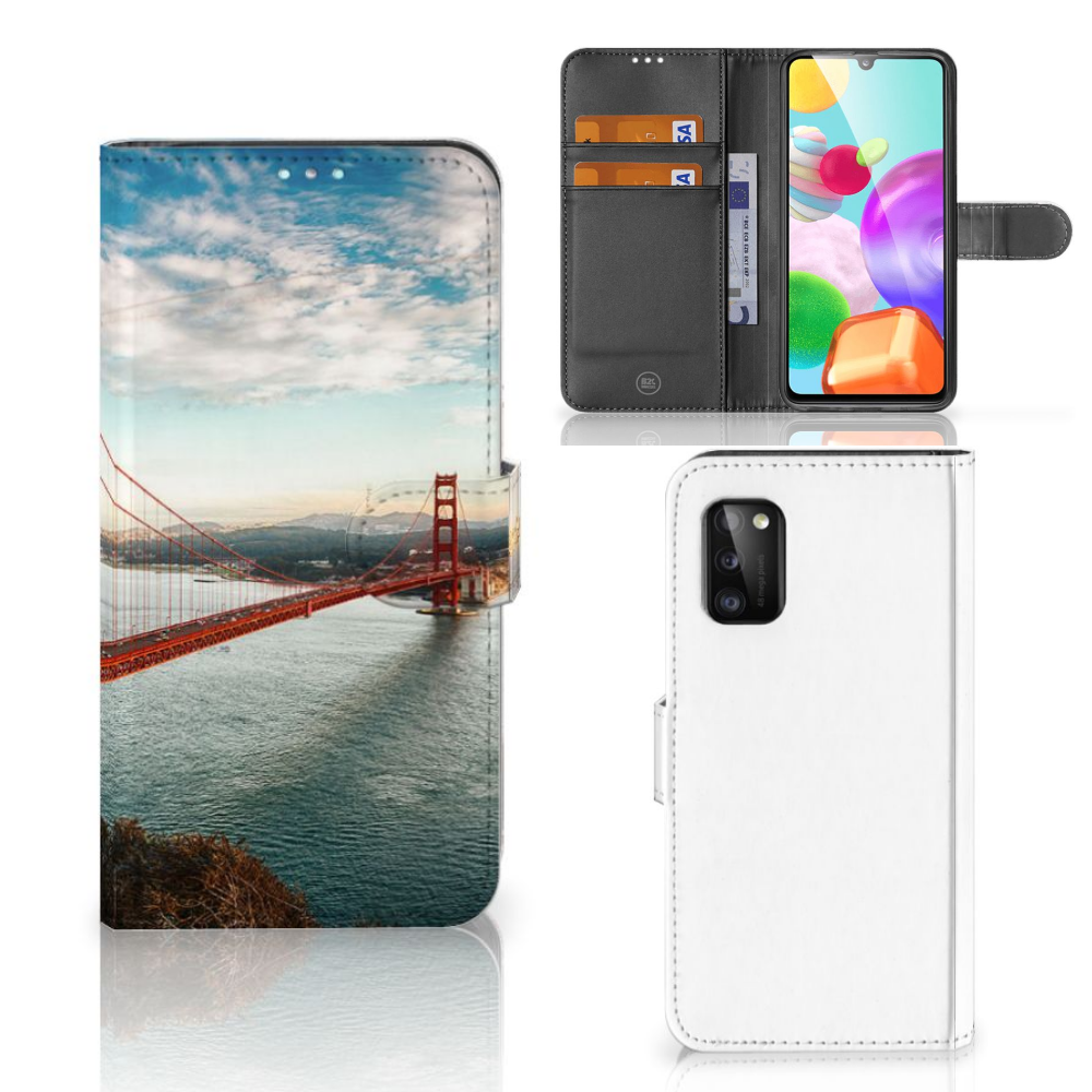Samsung Galaxy A41 Flip Cover Golden Gate Bridge