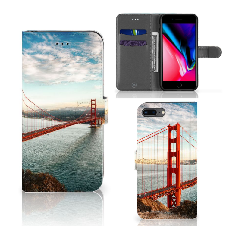 Apple iPhone 7 Plus | 8 Plus Flip Cover Golden Gate Bridge