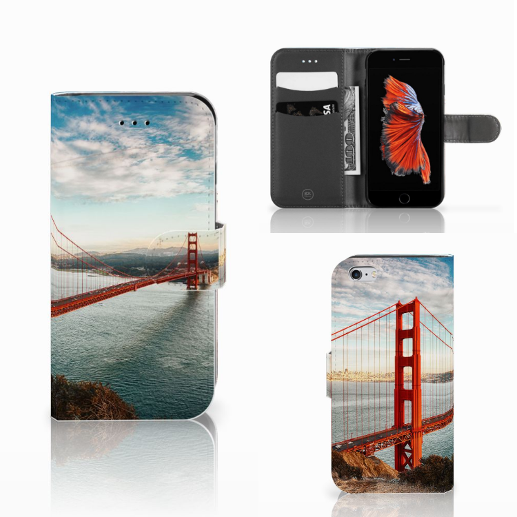 iPhone 6 | 6s Boekhoesje Uniek Design Golden Gate Bridge