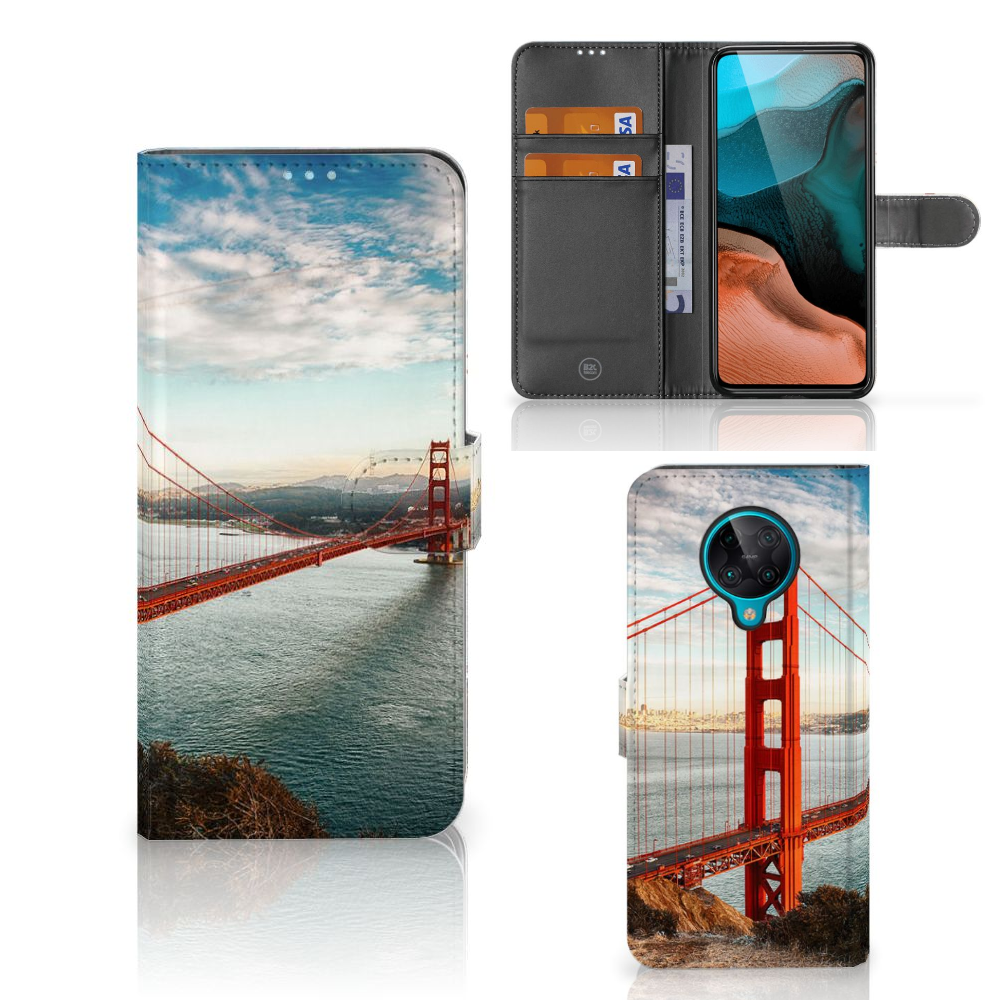 Xiaomi Poco F2 Pro Flip Cover Golden Gate Bridge