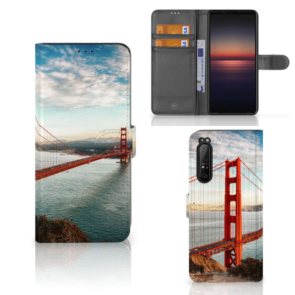 Sony Xperia 1 II Flip Cover Golden Gate Bridge