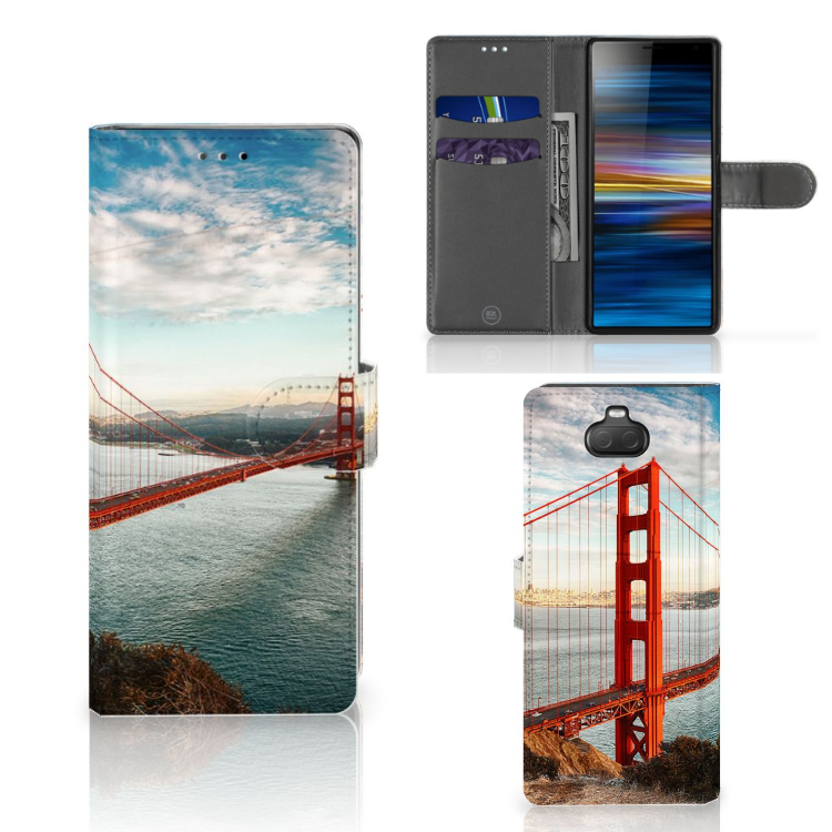 Sony Xperia 10 Flip Cover Golden Gate Bridge