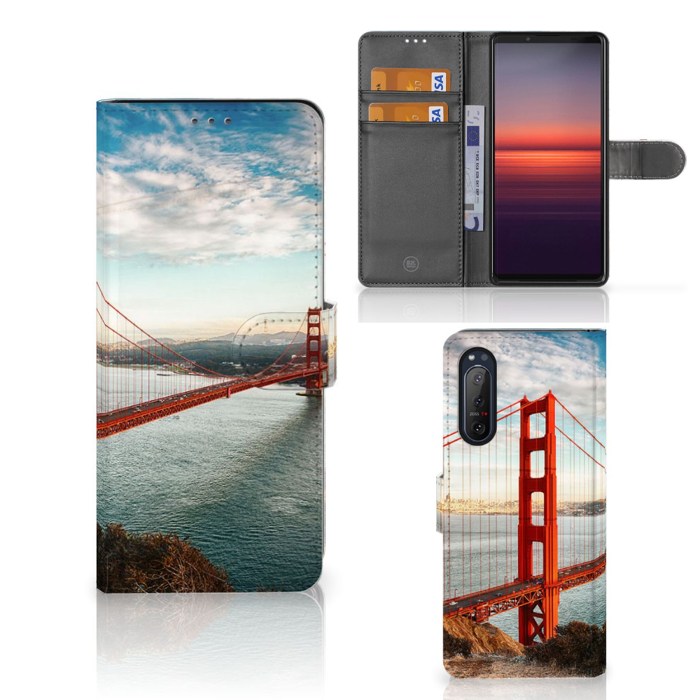 Sony Xperia 5II Flip Cover Golden Gate Bridge