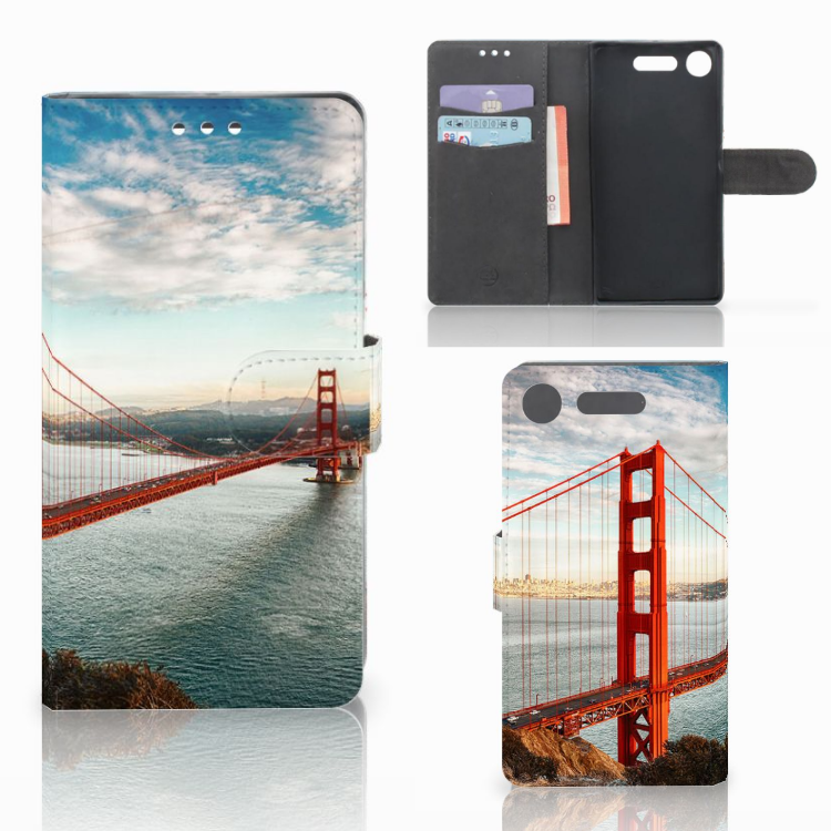 Sony Xperia XZ1 Flip Cover Golden Gate Bridge