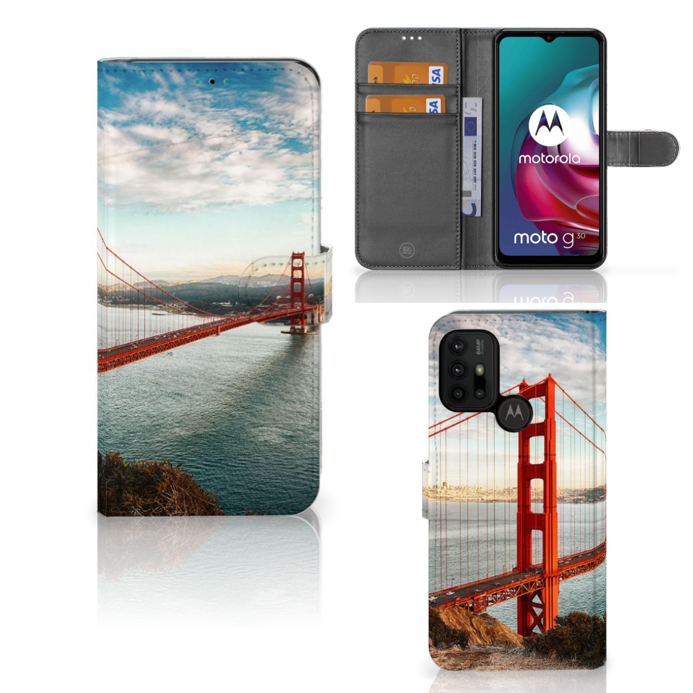 Motorola Moto G10 | G20 | G30 Flip Cover Golden Gate Bridge