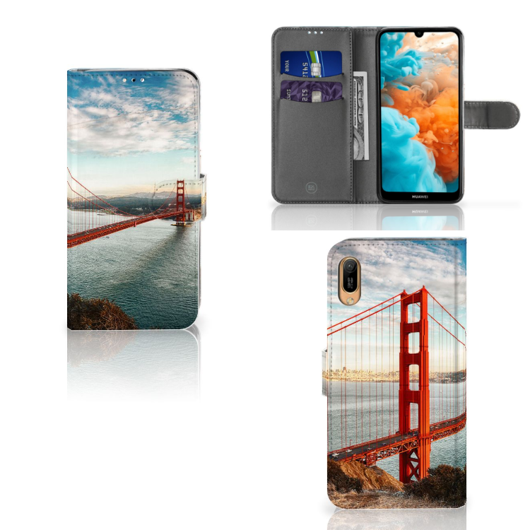 Huawei Y6 (2019) Flip Cover Golden Gate Bridge
