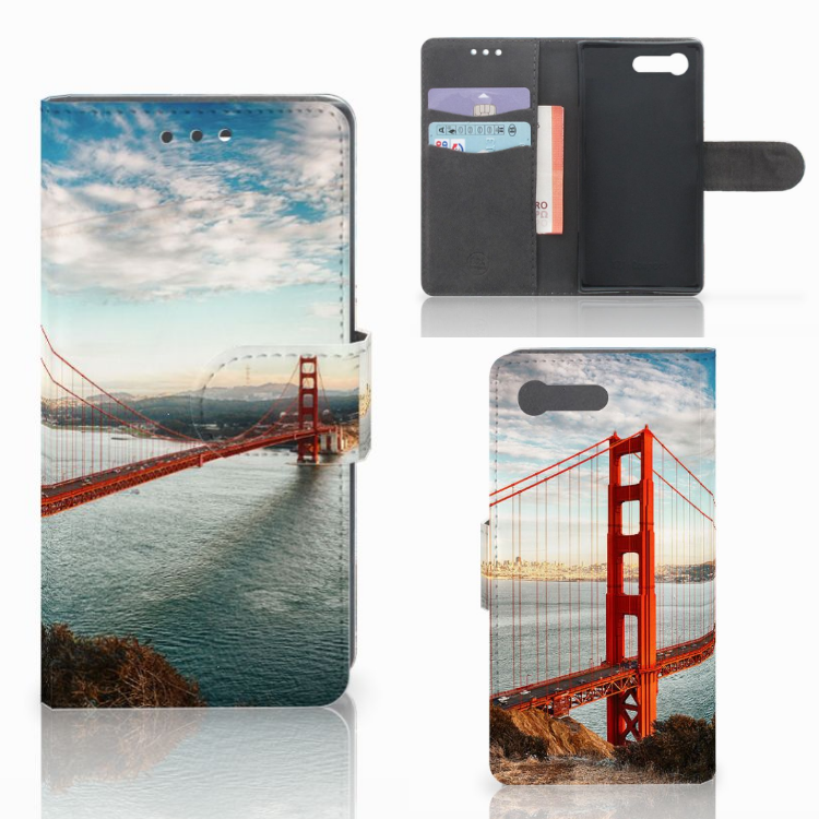 Sony Xperia X Compact Flip Cover Golden Gate Bridge
