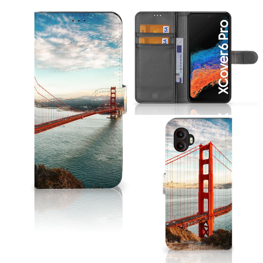 Samsung Galaxy Xcover 6 Pro Flip Cover Golden Gate Bridge