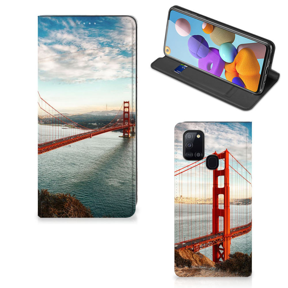 Samsung Galaxy A21s Book Cover Golden Gate Bridge