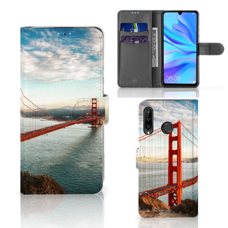 Huawei P30 Lite (2020) Flip Cover Golden Gate Bridge