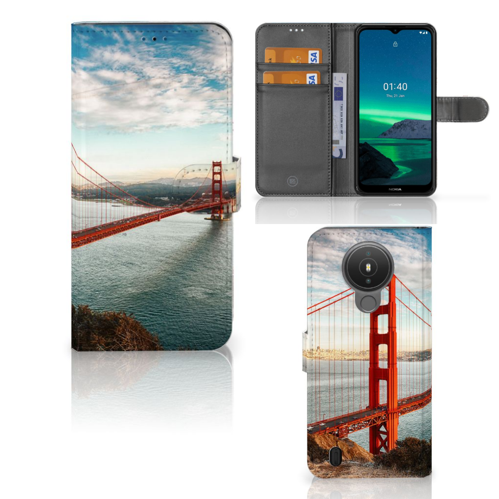 Nokia 1.4 Flip Cover Golden Gate Bridge