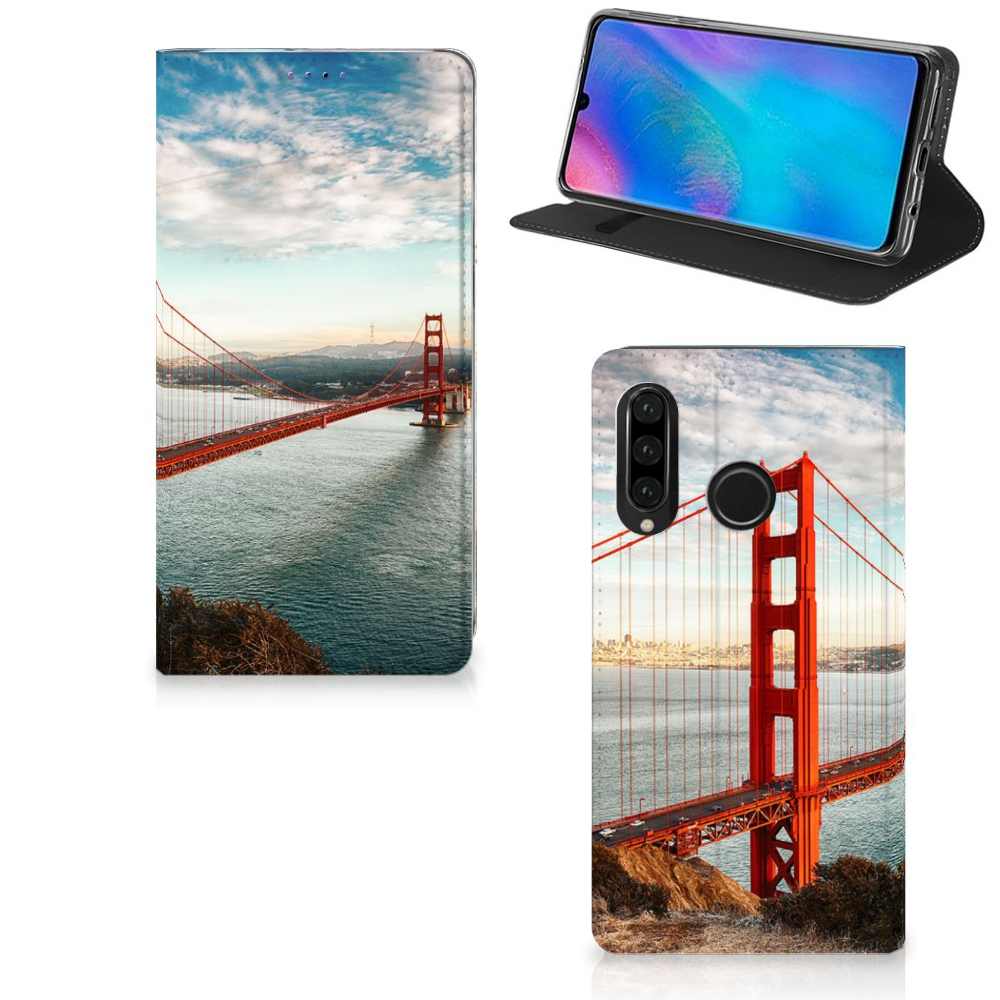 Huawei P30 Lite New Edition Book Cover Golden Gate Bridge