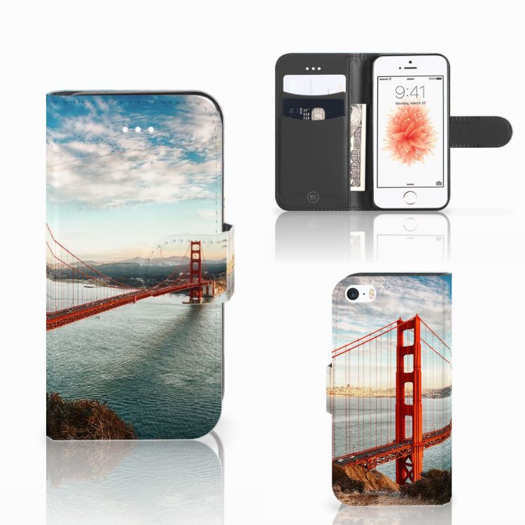 iPhone 5 | 5s Boekhoesje Uniek Design Golden Gate Bridge