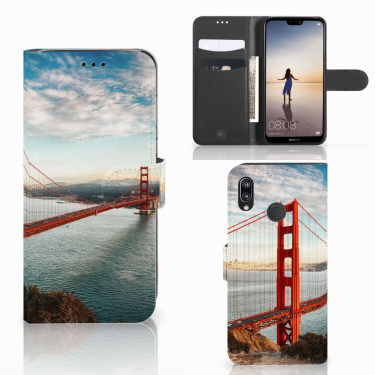 Huawei P20 Lite Flip Cover Golden Gate Bridge