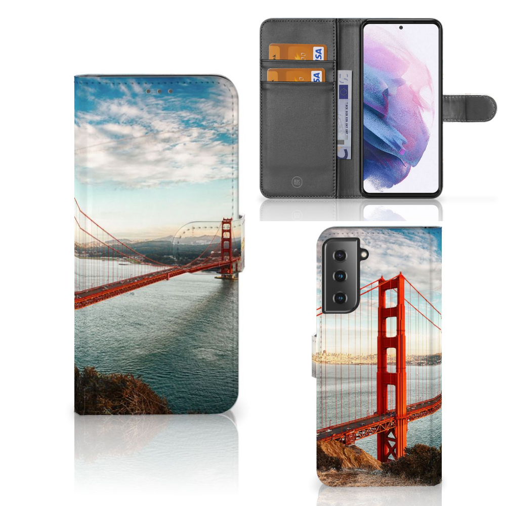 Samsung Galaxy S21 Plus Flip Cover Golden Gate Bridge